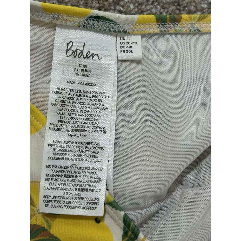 Boden Set Of 2 US 20-22 Long Swimsuits - Lemons & Pineapples Excellent Condition - Picture 10 of 16